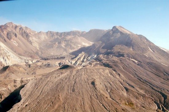 Close view of the crater