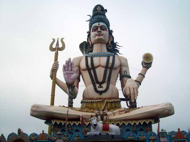 a huge Lord Shiva statue