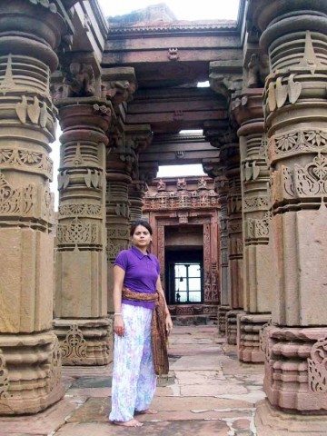 Inside Siddhnath Temple . Made up of Red stones .