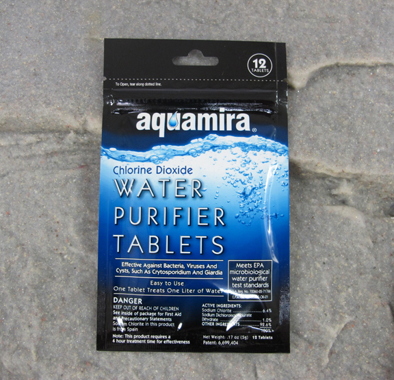 Chlorine water purification tablets