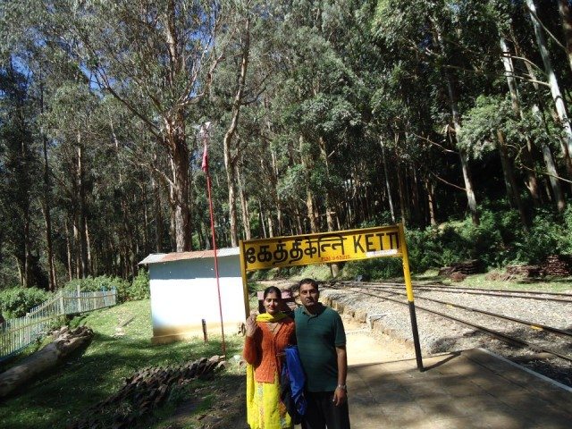 With my wife - In the woods