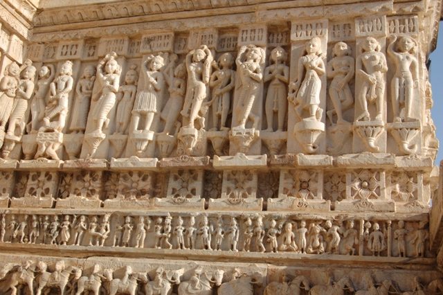 Intricately carved walls of Jagdish Temple