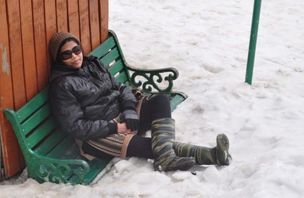 Wife at Gulmarg