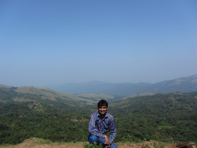 Views of Brahmagiri range from the top of the hill