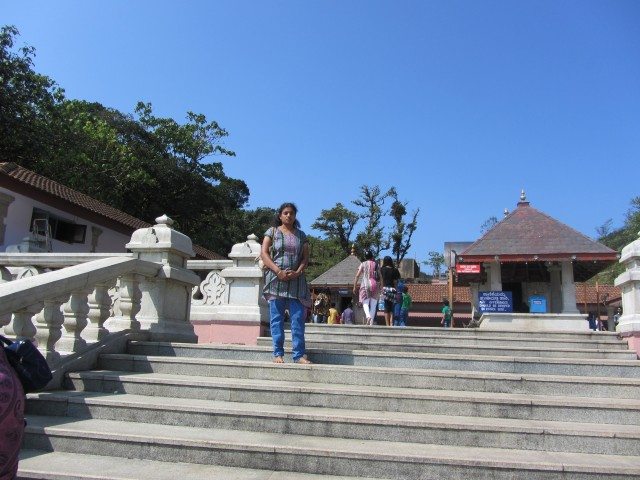 Steps leading upto Sage Agasthya and Ganapthi temples in the background