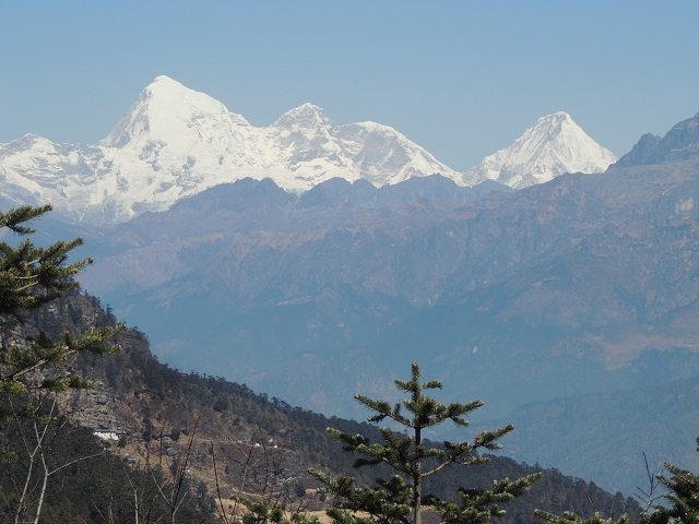View of Mountain Jhomolhari from Chelela