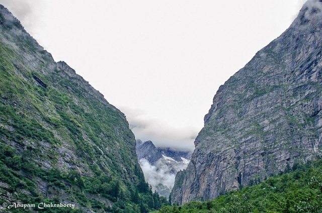 The Valley of Flowers is behind those mountains!