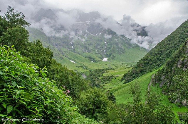 Looked back once more at the pristine valley